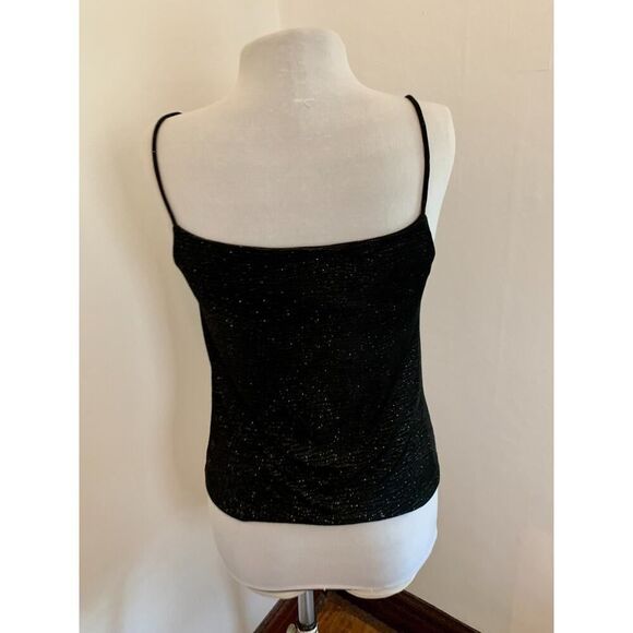 Susan Lawrence Top Sparkle Spaghetti Tank Sexy Club Glitter VTG y2k 90s 2000s - Picture 11 of 12